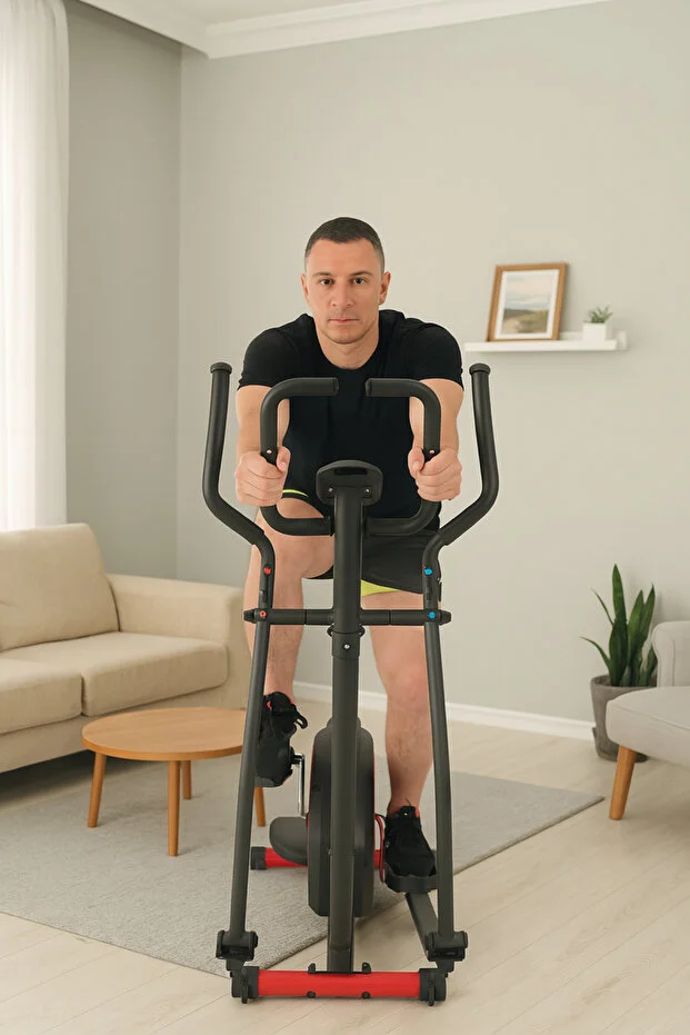 kochler 2'si 1 Arada Nabız Ölçer Kondisyon Bisikleti - Egzersiz Aleti - Eliptik Bisiklet - Kondisyon Aleti(120 Kg Kapasiteli)